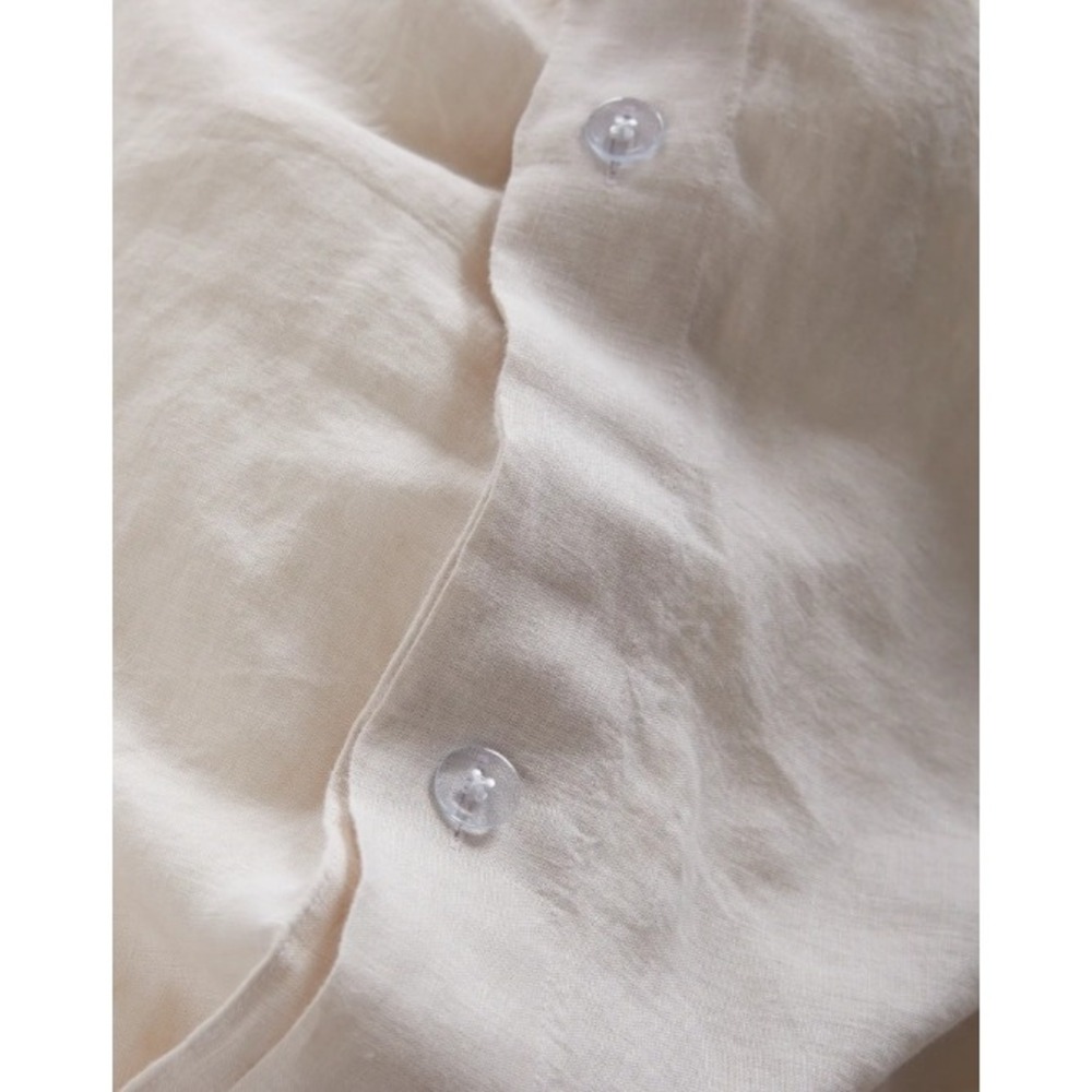 Quince European Linen Duvet Cover Sand Full Queen Neutral Minimalist Bedding - Picture 8 of 8